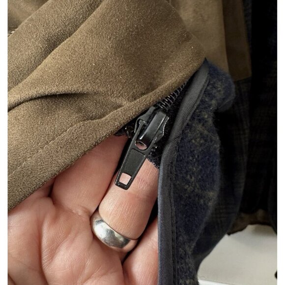 Bill Blass Mens 44S Brown Trench Coat Removable Zip Out Liner Business Office - Picture 14 of 16